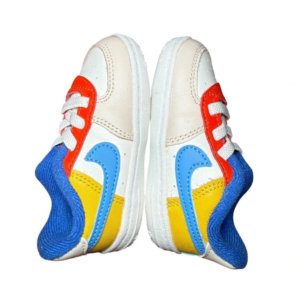Nike Force‎ 1 Crib Toddler Shoes Sail Game Royal MultiColor Infant 4C Sneaker